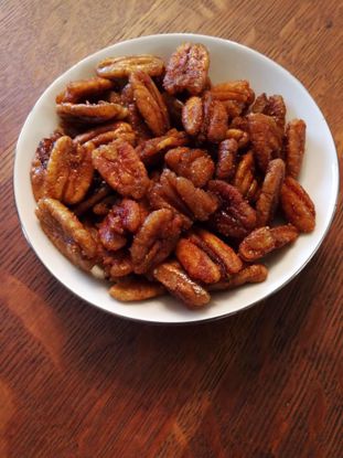 spicy bourbon pecans